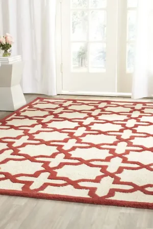 Safavieh Cambridge Rug Collection CAM125I - Ivory / Rust Brand New