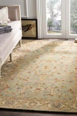 Final Sale Safavieh Antiquity Rug Collection AT311B - Teal / Beige