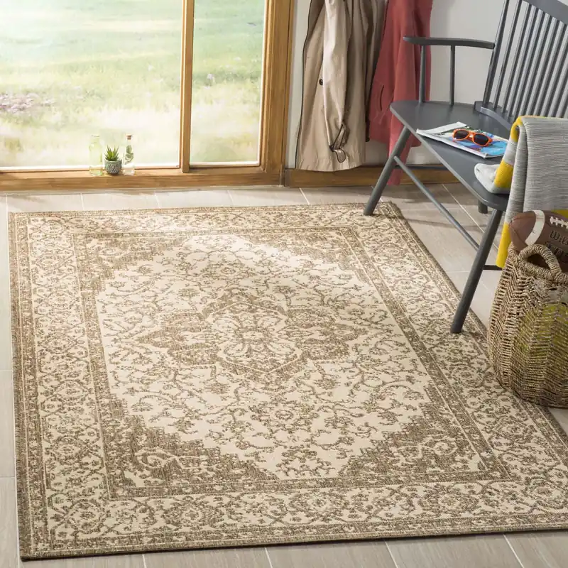 Safavieh Linden 100 Rug Collection LND137C - Cream / Beige Viral