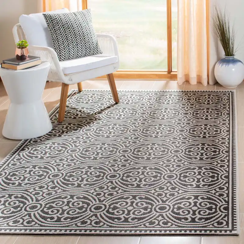 Reduced Price Safavieh Linden 100 Rug Collection LND134A - Light Grey / Charcoal