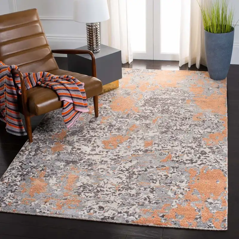Safavieh Restoration Vintage Rug Collection RVT114P - Rust / Grey Reduced Price