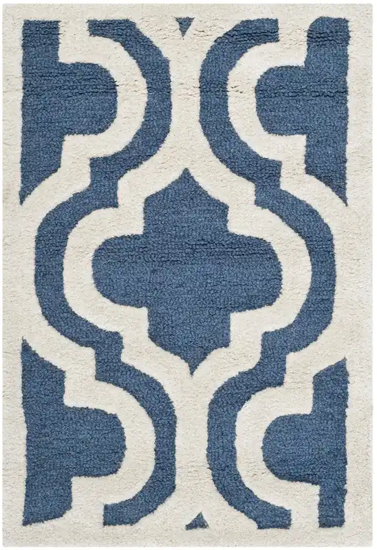 Buy Online Contemporary Accent Rug, CAM132G, 60 X 91 cm in Navy / Ivory