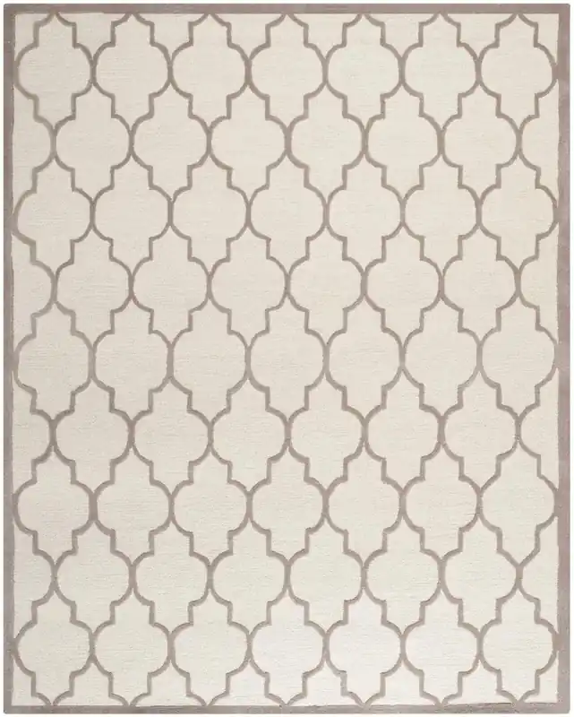 Next Day Delivery Contemporary Area Rug, CAM134P, 243 X 304 cm in Ivory / Beige