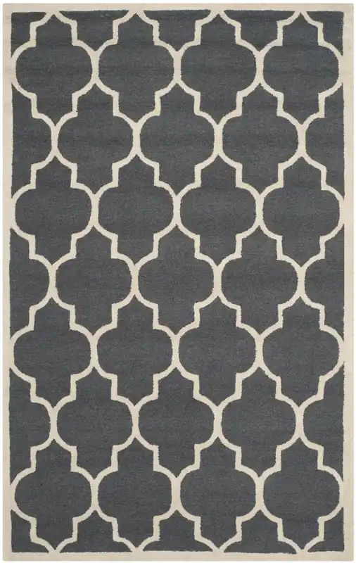 Limited Edition Contemporary Area Rug, CAM134X, 200 X 300 cm in Dark Grey / Ivory