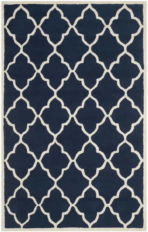Special Offer Contemporary Area Rug, CAM312M, 120 X 180 cm in Navy / Ivory