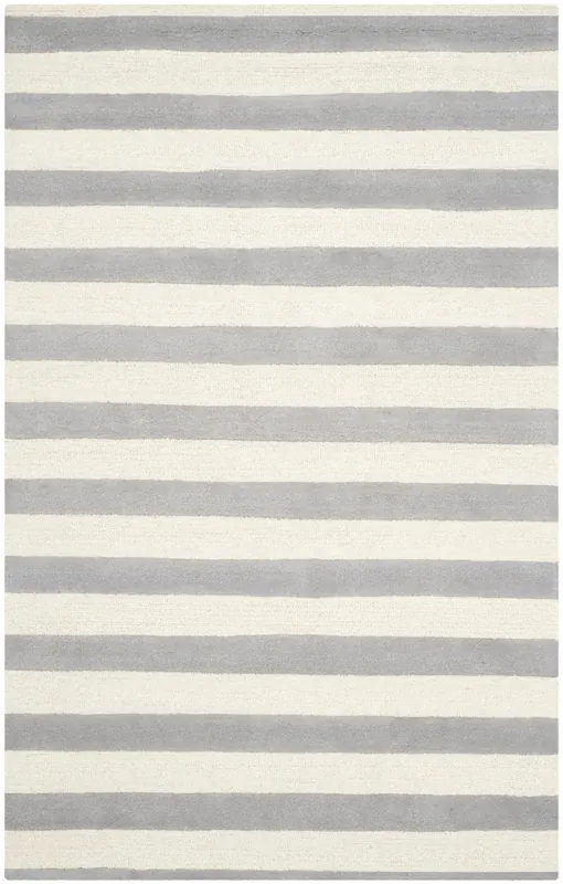 Free Returns Contemporary Area Rug, CAM154A, 243 X 304 cm in Grey / Ivory