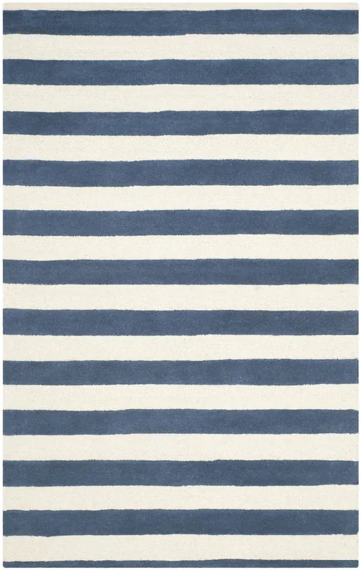 Fresh Stock Contemporary Area Rug, CAM154B, 160 X 230 cm in Navy / Ivory
