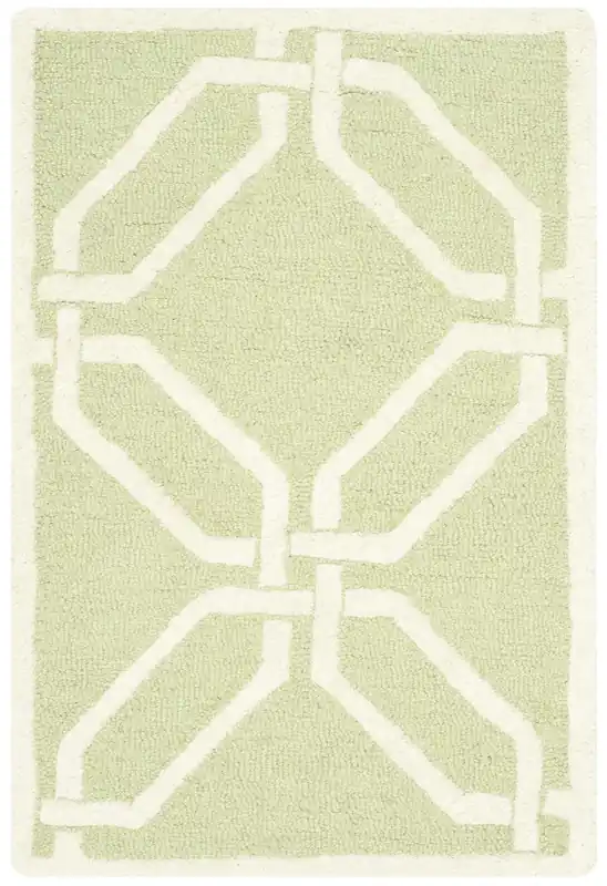 Contemporary Area Rug, CAM311N, 90 X 150 cm in Lime / Ivory Factory Price