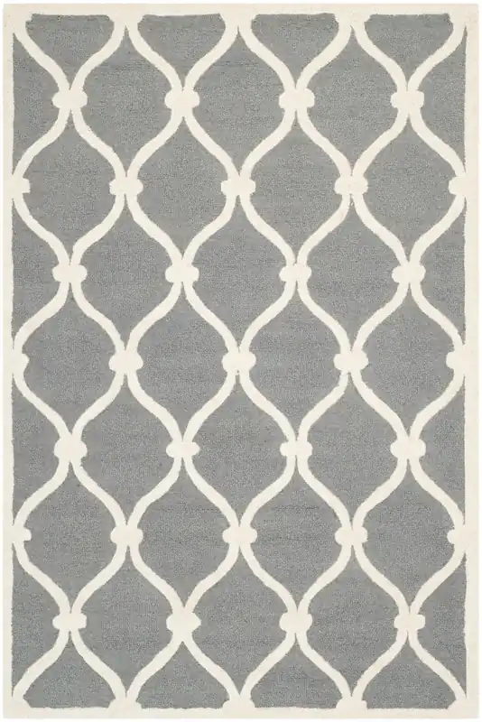 Contemporary Area Rug, CAM710D, 120 X 180 cm in Dark Grey / Ivory Limited Offer
