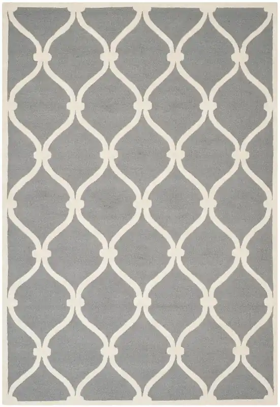 Fresh Stock Contemporary Area Rug, CAM710D, 200 X 300 cm in Dark Grey / Ivory