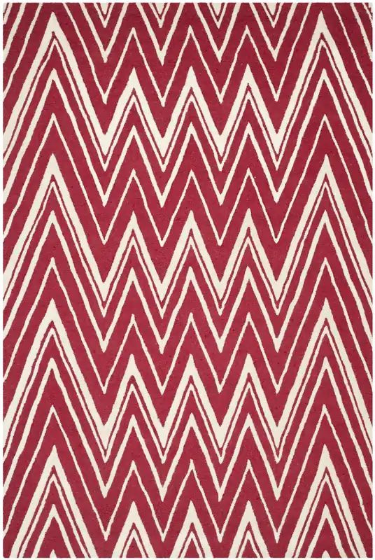 Brand New Contemporary Area Rug, CAM711H, 200 X 300 cm in Red / Ivory
