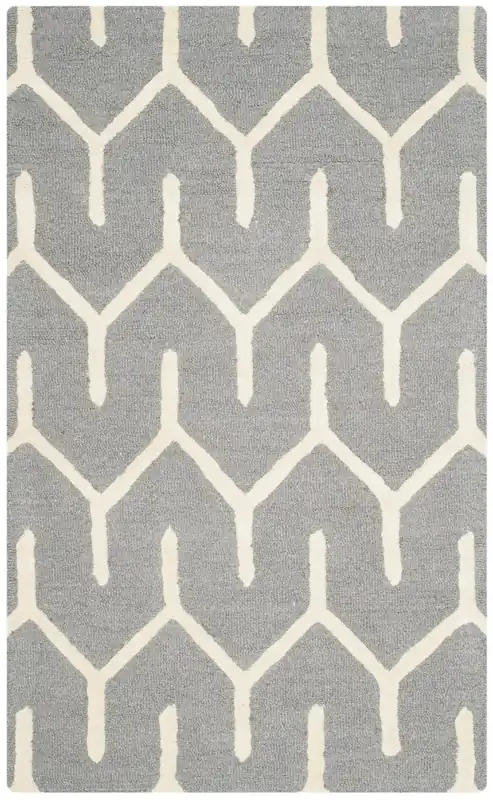 Contemporary Area Rug, CAM720D, 120 X 180 cm in Dark Grey / Ivory Wholesale