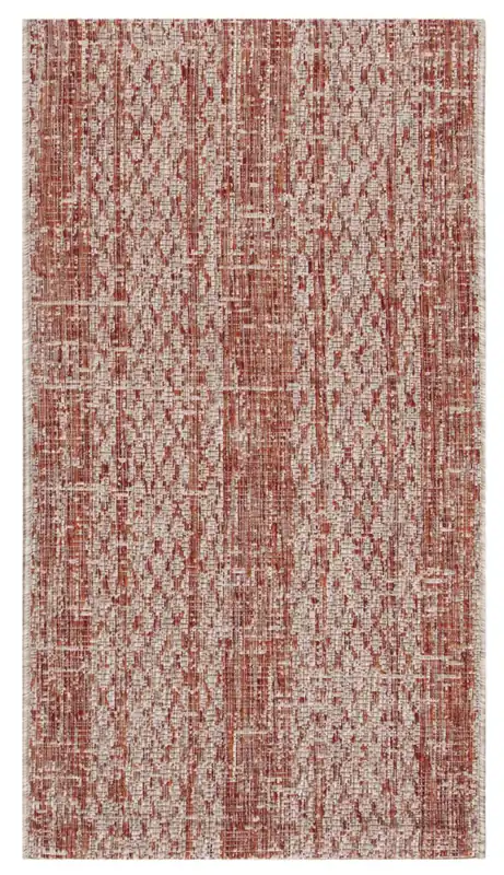 Best Price Contemporary Accent Rug, CY8736-36512, 60 X 109 cm in Light Beige / Terracotta