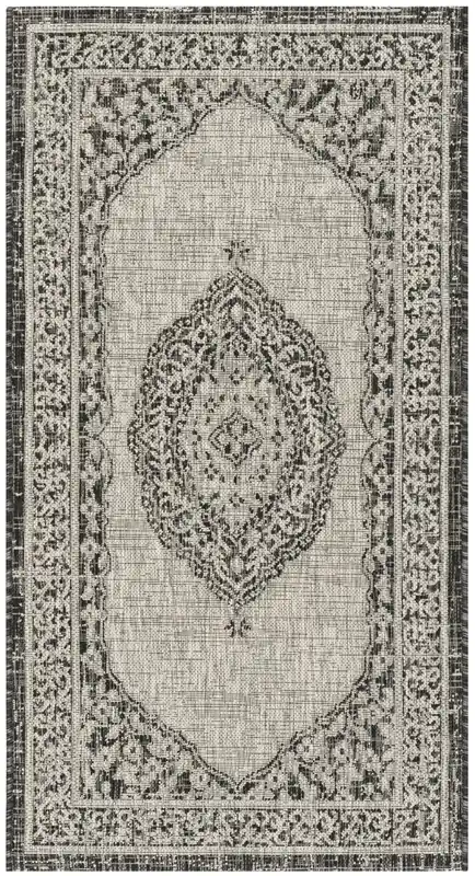 Fresh Stock Contemporary Area Rug, CY8751-37612, 90 X 150 cm in Light Grey / Black