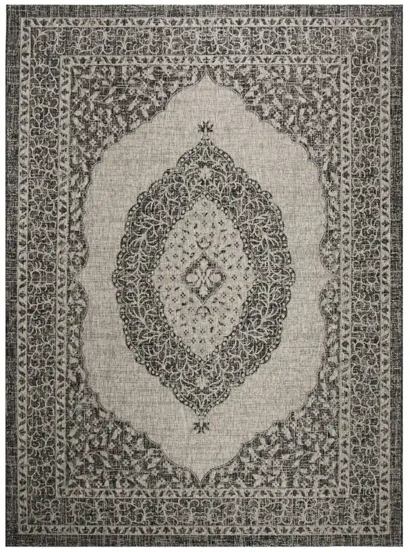 Contemporary Area Rug, CY8751-37612, 243 X 335 cm in Light Grey / Black Viral