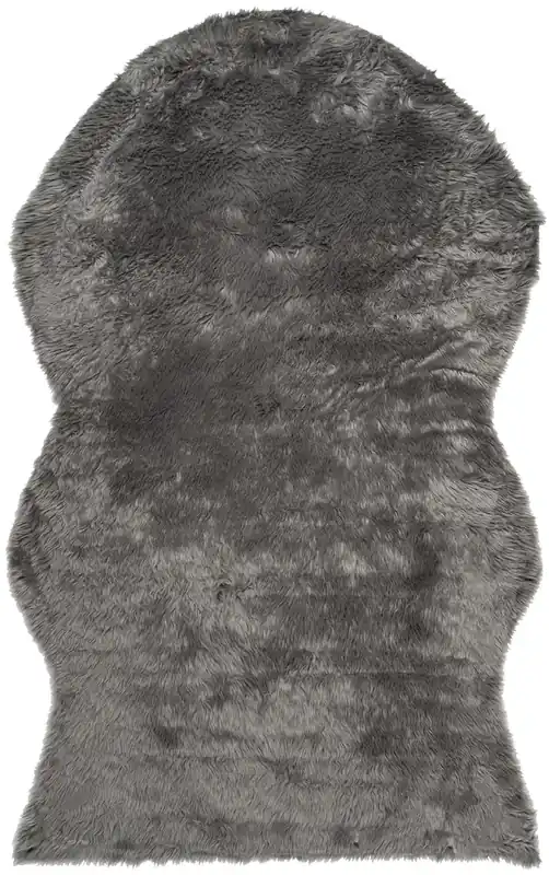 Weekend Sale Faux Fur Sheepskin Area Rug, FSS115D, 120 X 180 cm in Grey