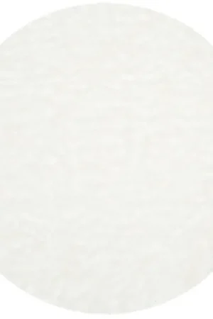 Worldwide Shipping Faux Fur Sheepskin Round Area Rug, FSS235A, 182 X 182 cm in Ivory
