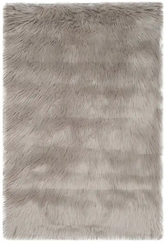 Save Now Faux Fur Sheepskin Accent Rug, FSS235D, 60 X 91 cm in Grey