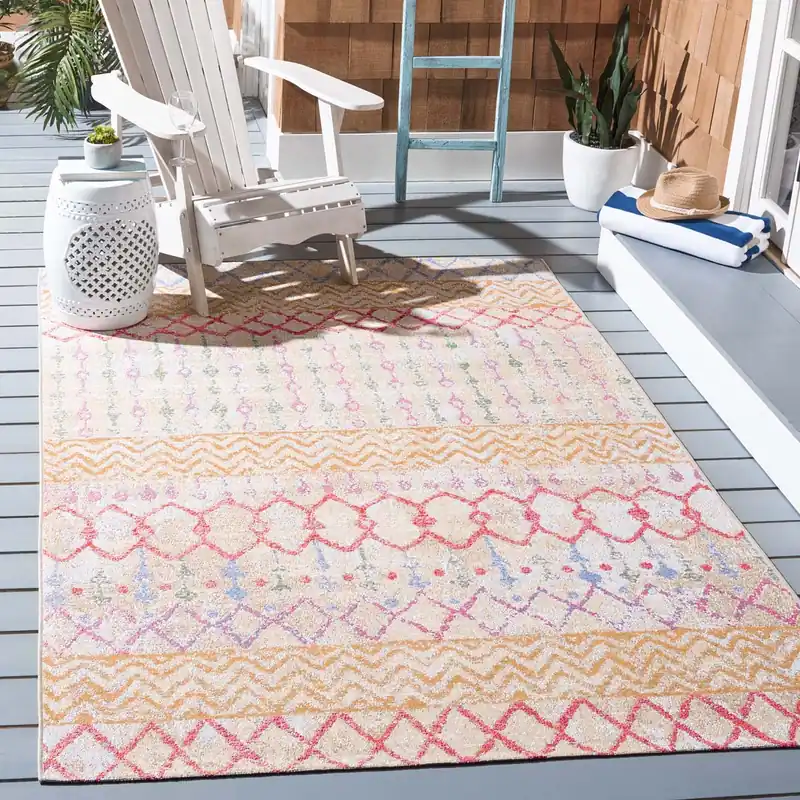 Safavieh Summer Rug Collection SMR497D - Gold / Blue Big Sale