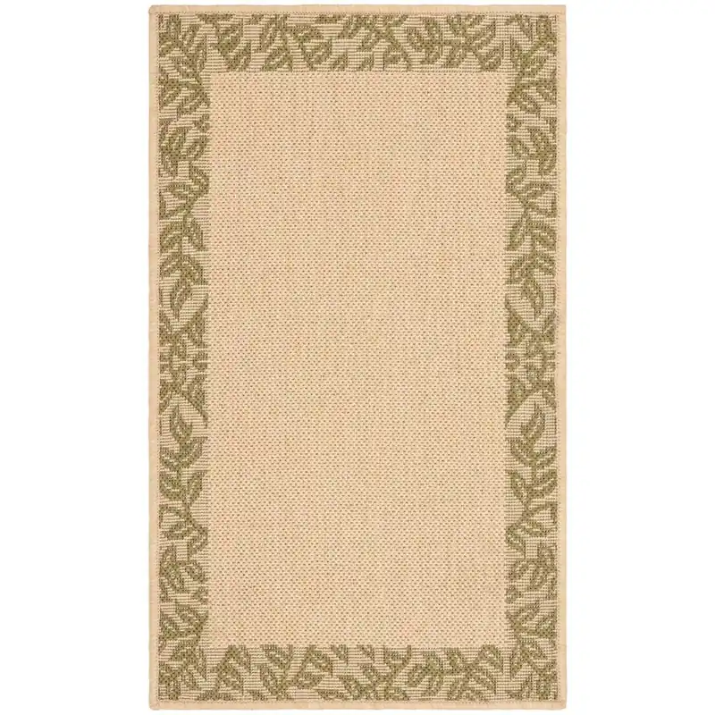 Safavieh Courtyard Rug Collection: CY6816-14 - Natural / Green Best Price