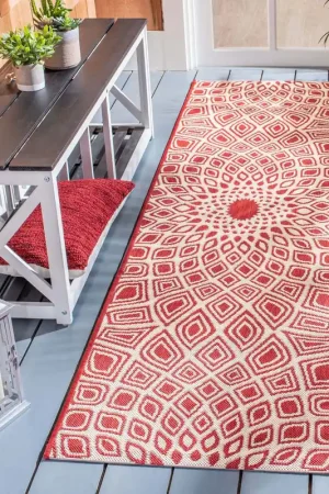 Worldwide Shipping Safavieh Courtyard Rug Collection: CY6616-23821 - Red / Beige