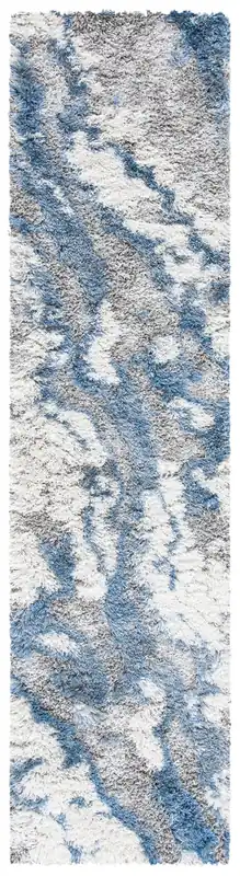 Viral Safavieh Horizon Shag Rug Collection: HZN890G-215 - Grey / Blue