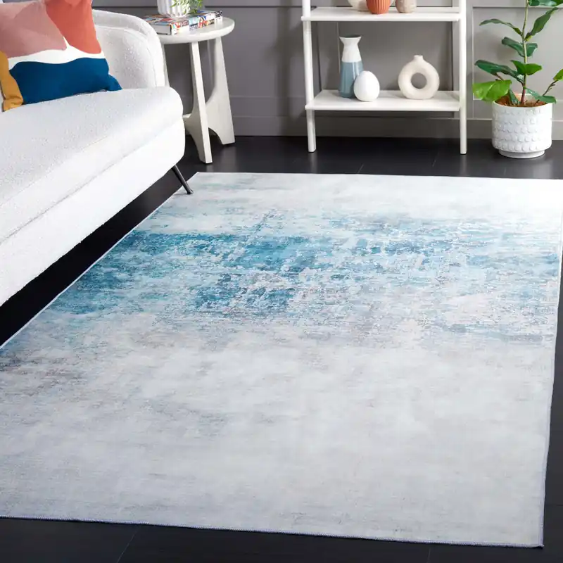 Safavieh Malibu ShagRug Collection: MBU833F - Grey / Blue Fresh Stock