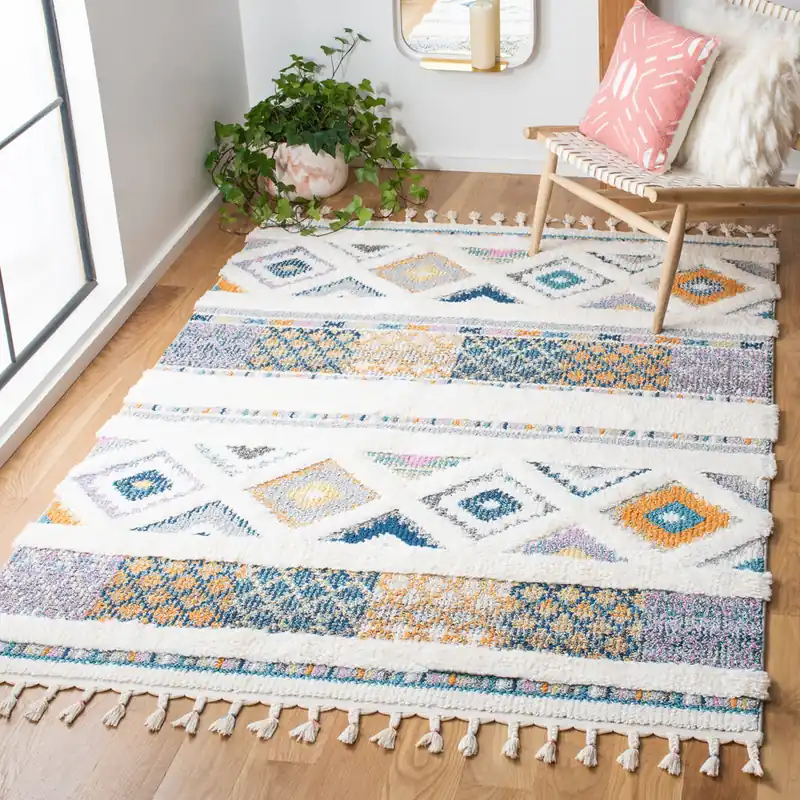 Fast Shipping Safavieh Moroccan Fringe Shag 104 Rug, MFG104