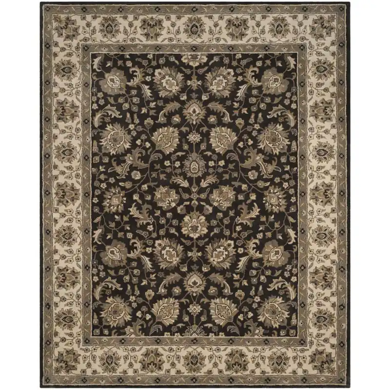 Low Price Safavieh Royalty Rug Collection ROY689B - Charcoal / Beige