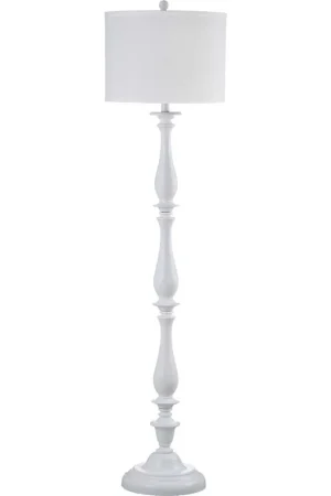 Certified Safavieh Bessie 62 Inch H Candlestick Floor Lamp-White