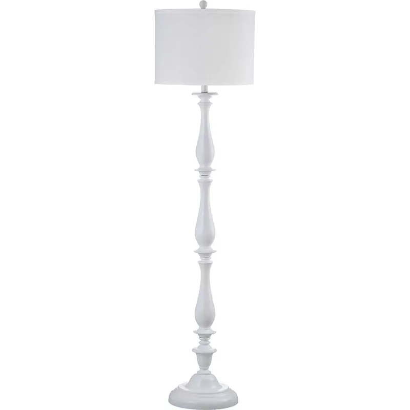 Certified Safavieh Bessie 62 Inch H Candlestick Floor Lamp-White