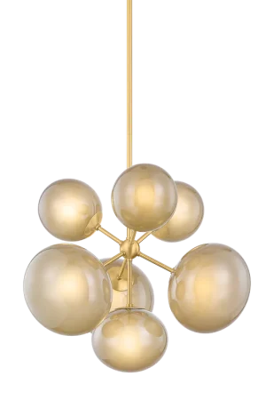 Zaley Chandelier - Aged Brass | Mitzi Lighting - H1073807-AGB Handmade