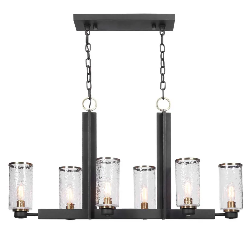 Worldwide Shipping Uttermost Jarsdel 6 Light Industrial Island Light