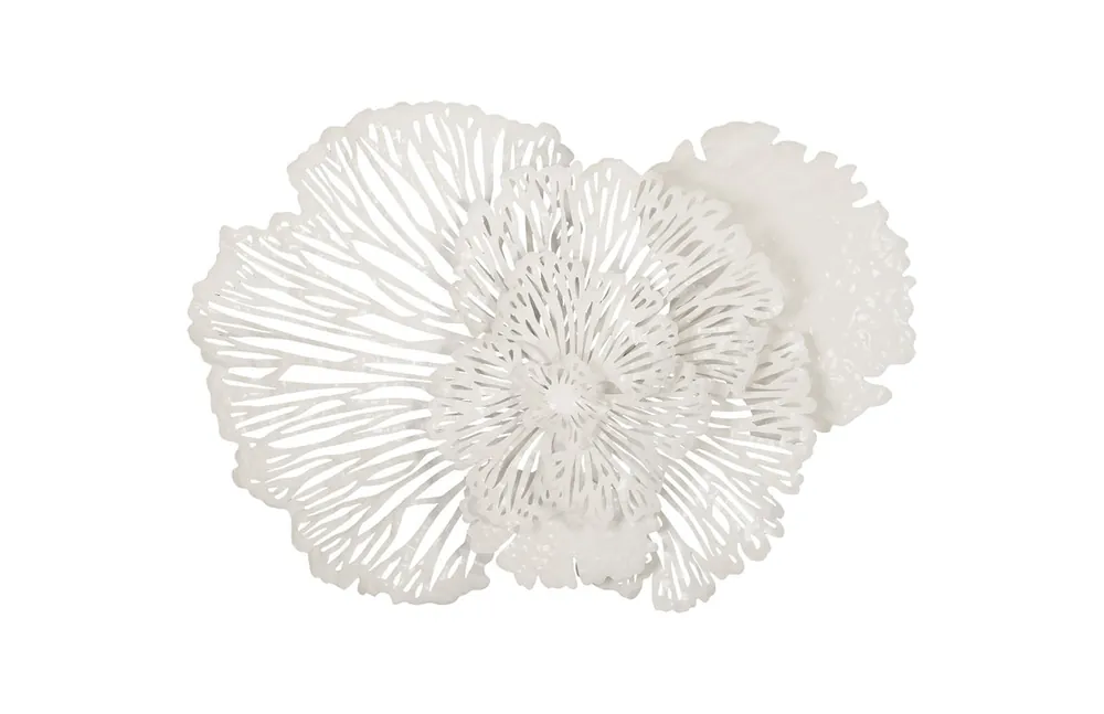 Price Drop Flower Wall Art, Medium, White, Metal | Phillips Collection - TH79999