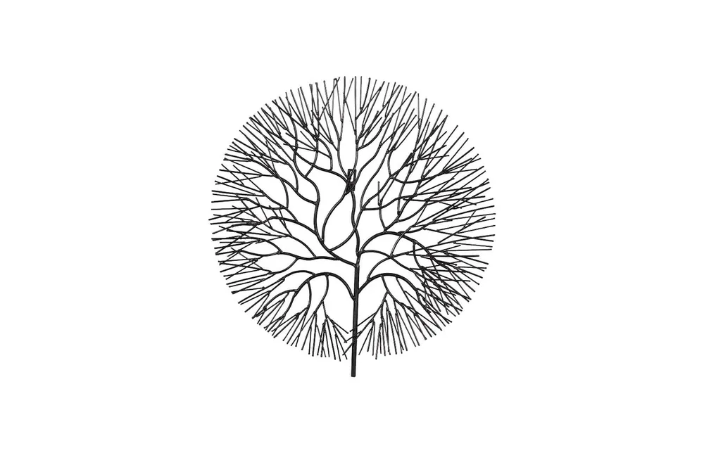 Special Offer Wire Tree Wall Art, Small, Circle, Metal, Black | Phillips Collection - TH100392