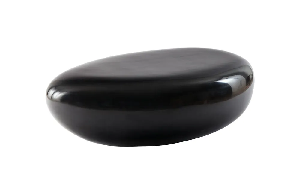River Stone Coffee Table, Gel Coat Black, Small | Phillips Collection - PH67487 Save Now