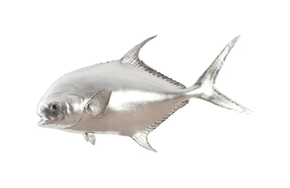 Budget Permit Fish Wall Sculpture, Resin, Silver Leaf | Phillips Collection - PH66836