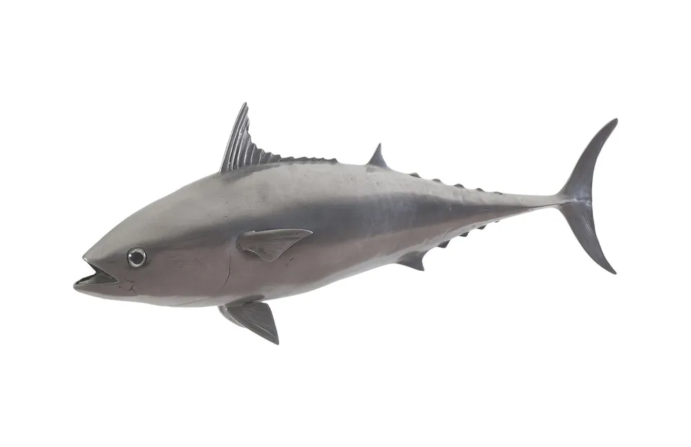 Mackerel Fish Wall Sculpture, Resin, Polished Aluminum Finish | Phillips Collection - PH64550 Instant Buy
