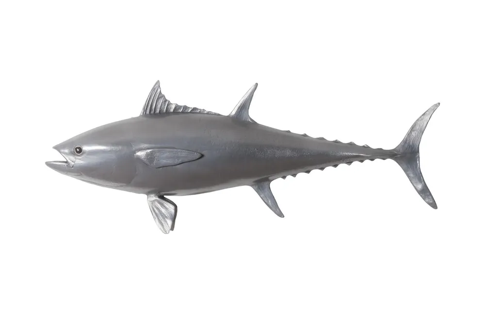 Order Now Bluefin Tuna Fish Wall Sculpture, Resin, Polished Aluminum Finish | Phillips Collection - PH64548