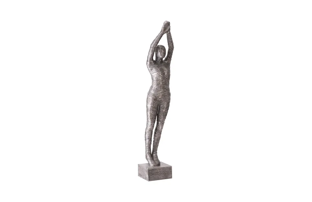 Standing Diving Sculpture, Black/Silver, Aluminum | Phillips Collection - ID103309 Latest