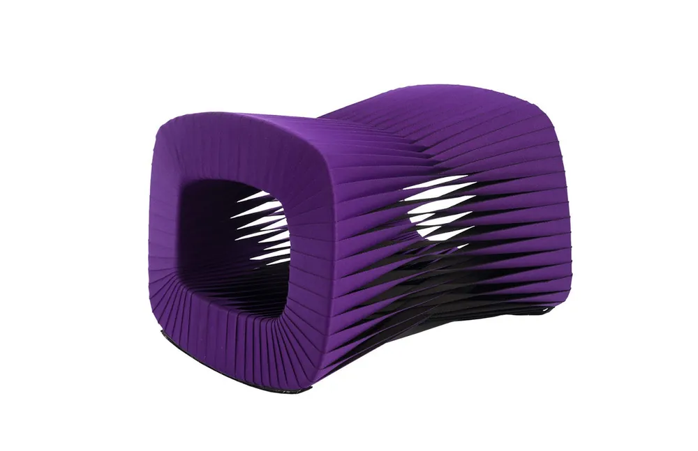 Same Day Shipping Seat Belt Ottoman, Purple | Phillips Collection - B2064PU