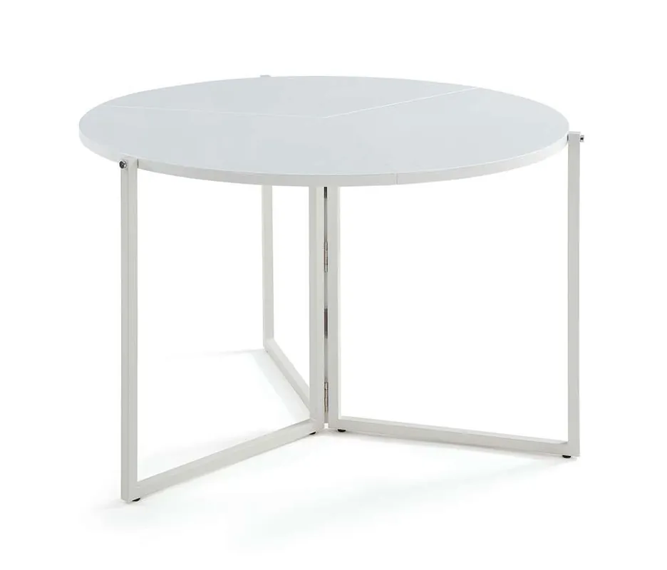 Certified 43" Round Foldaway Dining Table | Modern Motion - 8389-DT-FLD-WHT