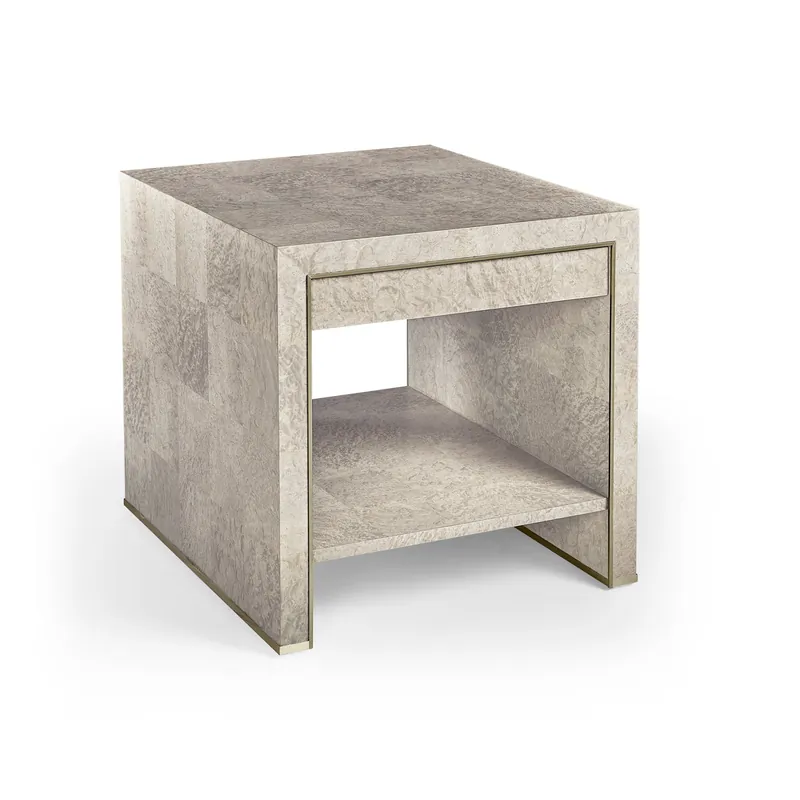 Crafted Water Surge Madrona Burl End Table | Jonathan Charles Furniture - 001-3-AN0-MDL