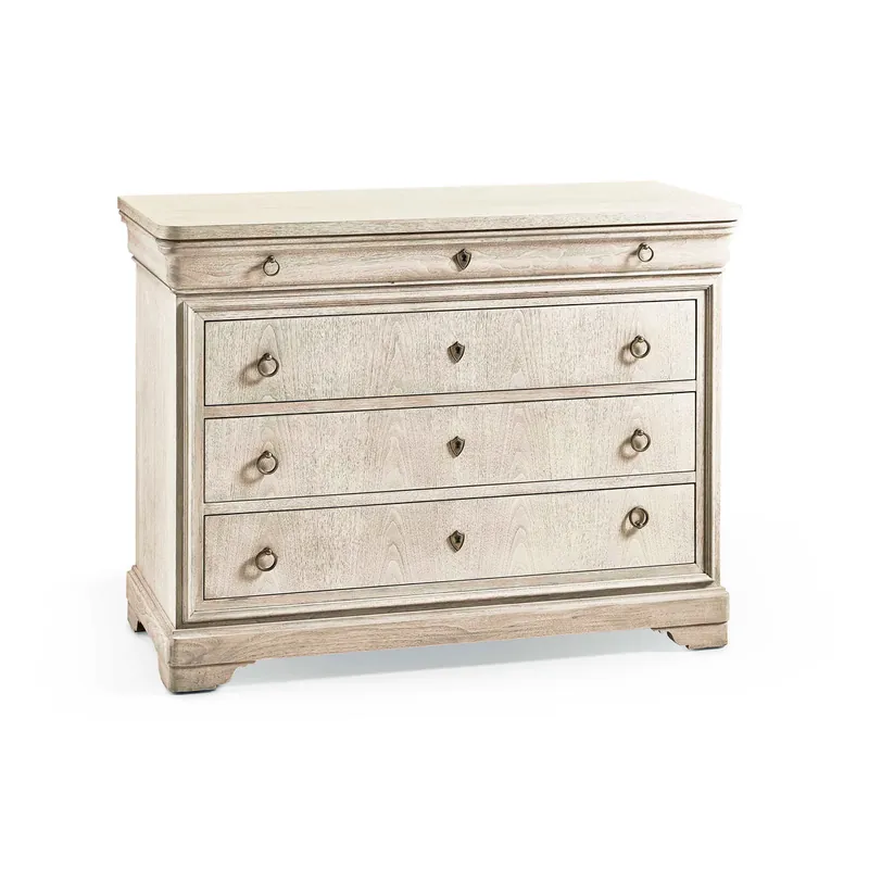 Fast Shipping Timeless Entropy Louis Phillipe Drawer Chest In Bleached Walnut | Jonathan Charles Furniture - 003-3-266-BLW