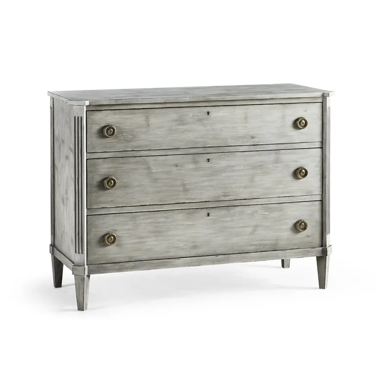 Timeless Aeon Swedish Drawer Chest In Antiqued Grey | Jonathan Charles Furniture - 003-3-269-GAW Sale