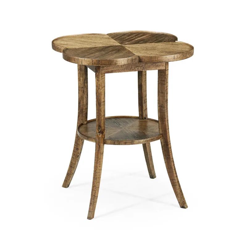 Casual Accents Medium Driftwood Quatrefoil Accent Table | Jonathan Charles Furniture - 491043-DTM Don’t Miss Out