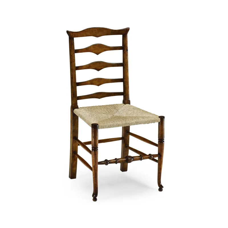 Casual Accents Walnut Triangular Ladderback Side Chair | Jonathan Charles Furniture - 492300-SC-WAL Big Sale