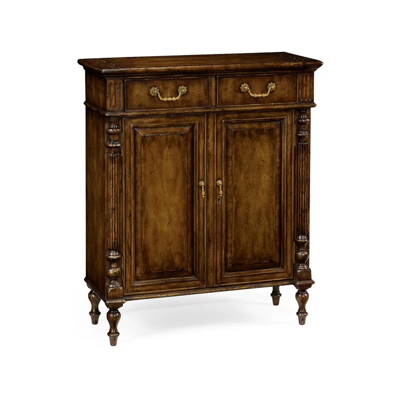 Hot Deal La Rochelle Narrow Cabinet With Cupboard | Jonathan Charles Furniture - 493144-WAL