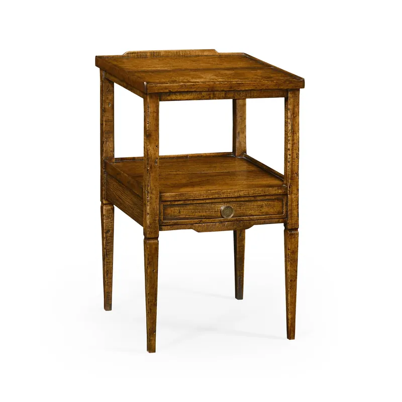 Exclusive Casual Accents Country Walnut Square End Table | Jonathan Charles Furniture - 491023-CFW