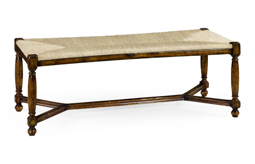 Time-Limited Buckingham Rush Seat Stool | Jonathan Charles Furniture - 492759-WAL